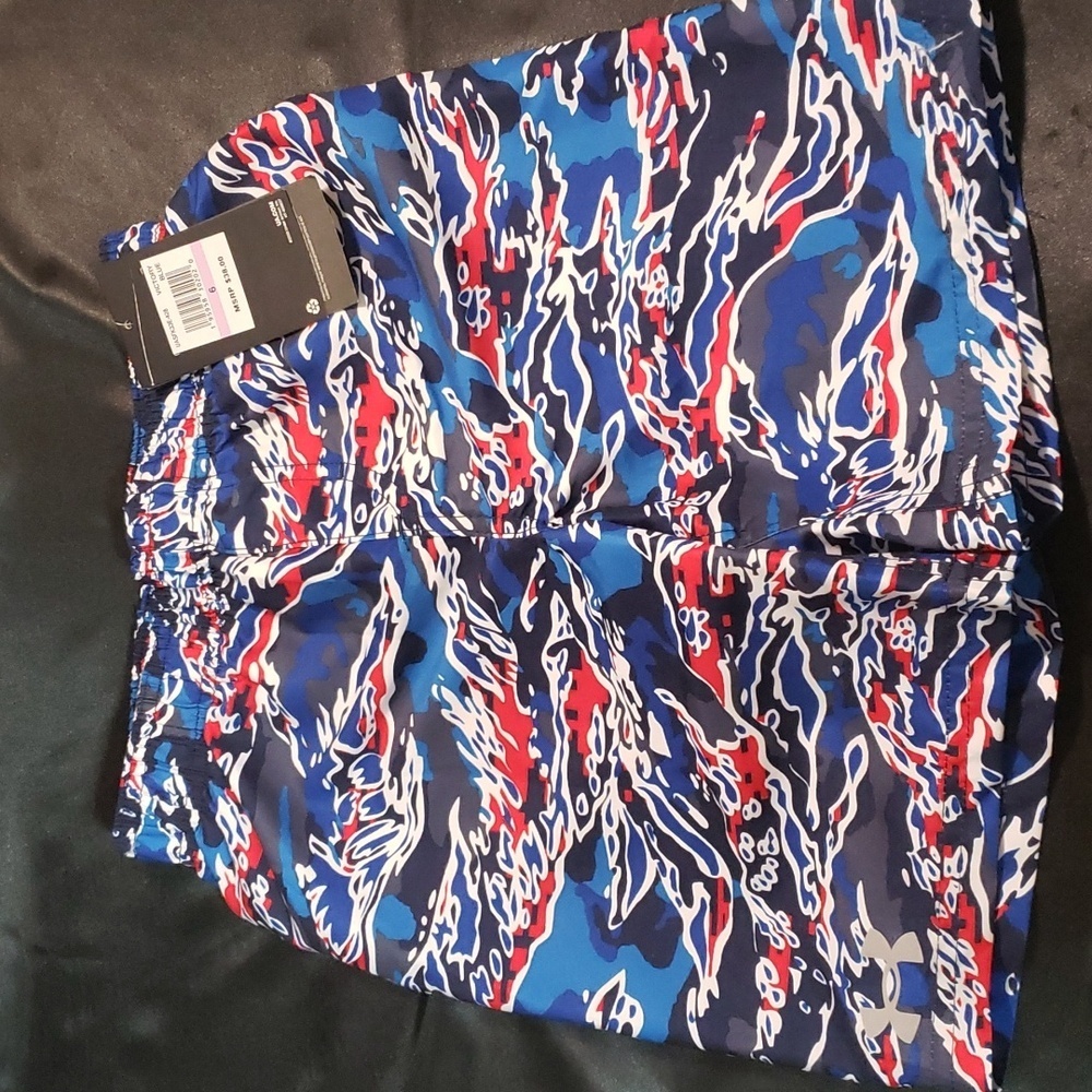 Under Armour Boys Swim Trunks, Victory Blue pattern